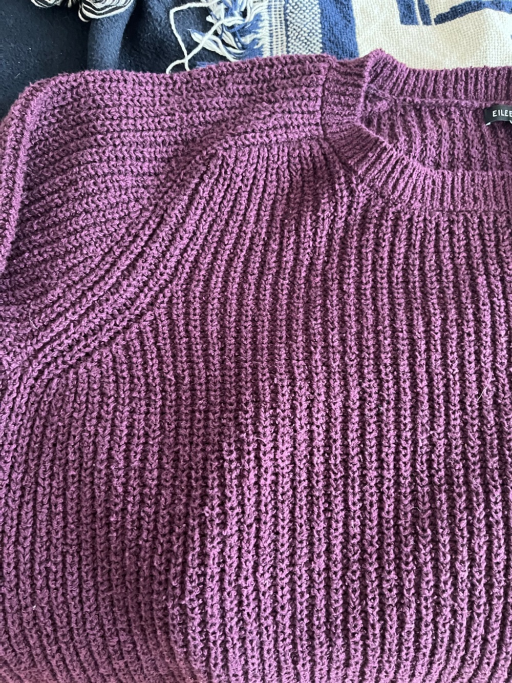 Eileen Fisher • Slub cotton ribbed Crewneck Sweater